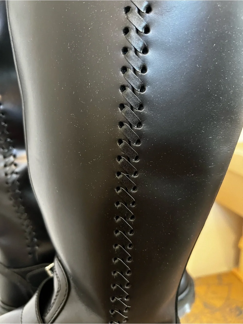 NIB Dr. Martens Aniston BKR  Black Knee-High Lug Sole Women's Boot